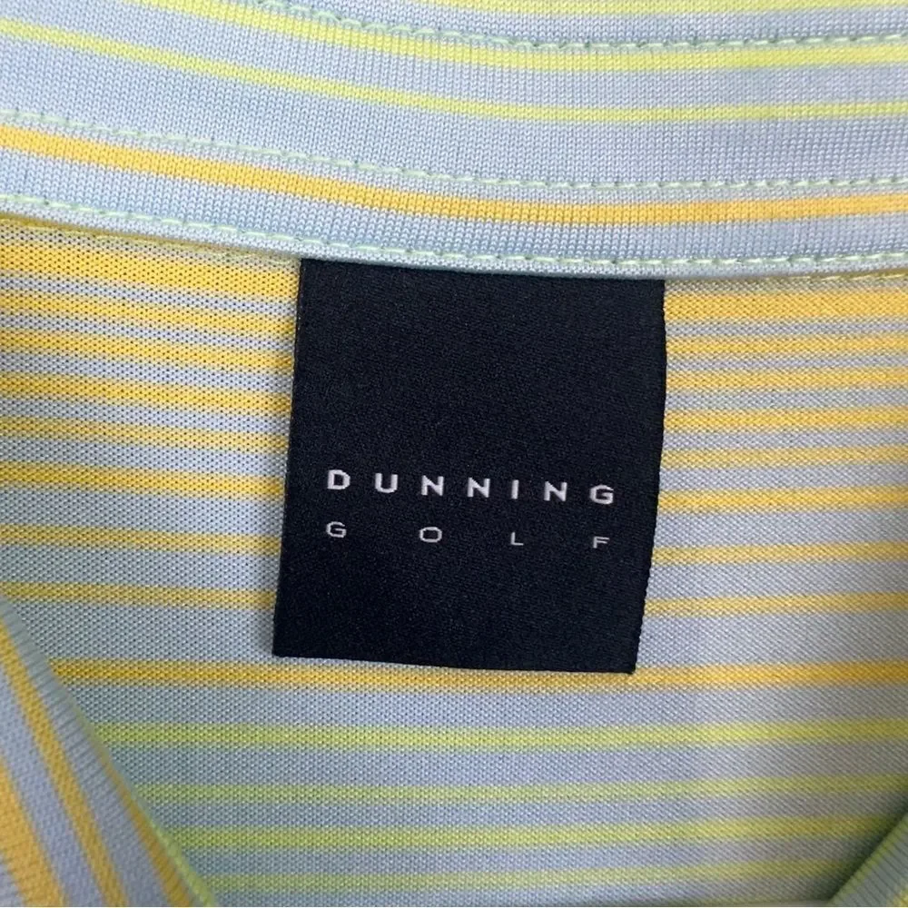 Dunning Polo Shirt Mens XL Colorful Striped Stretch TPC Piper Glen‎ Golf Casual